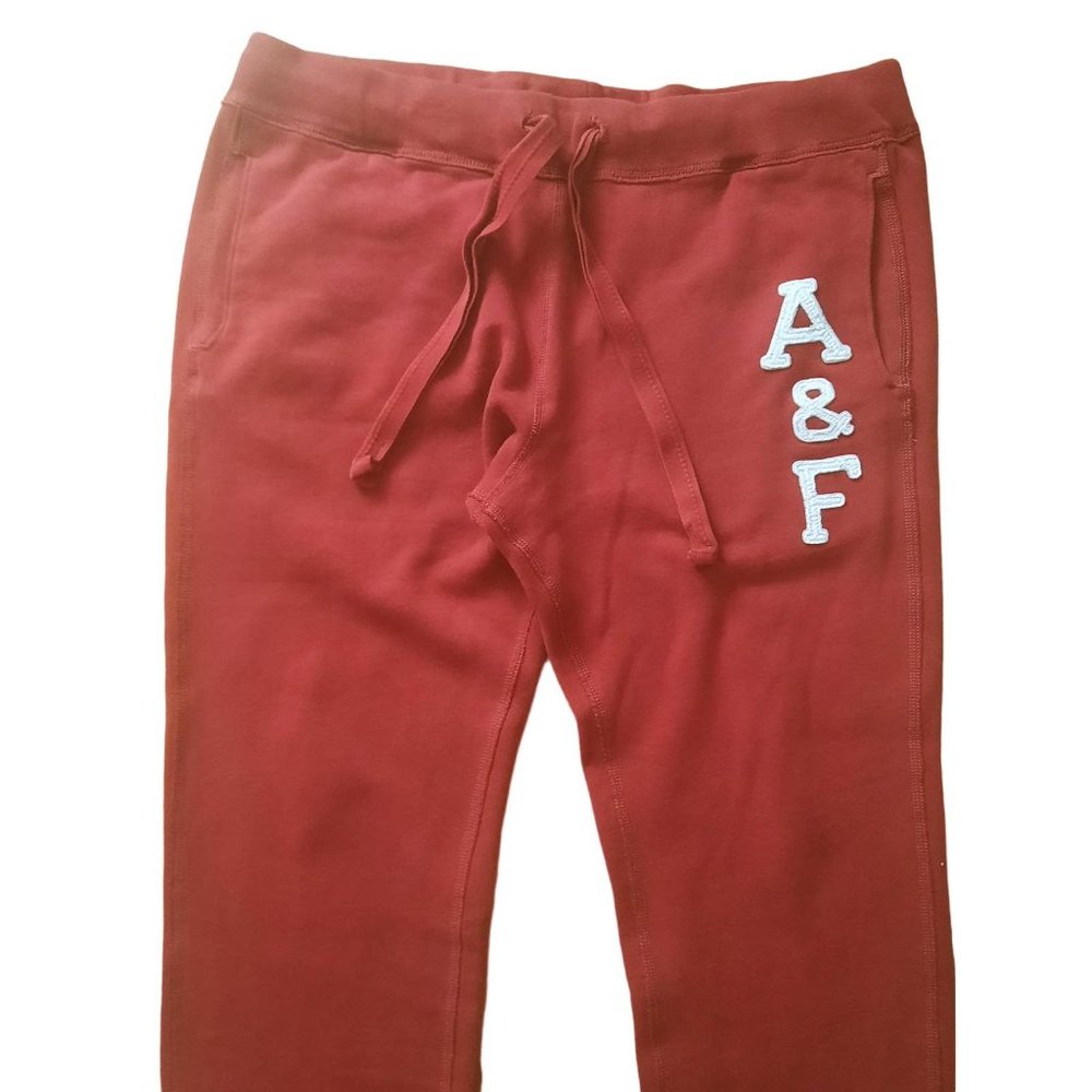 Abercrombie & Fitch Men's Maroon Sweatpants Drawstring Waist Size XL (M115)